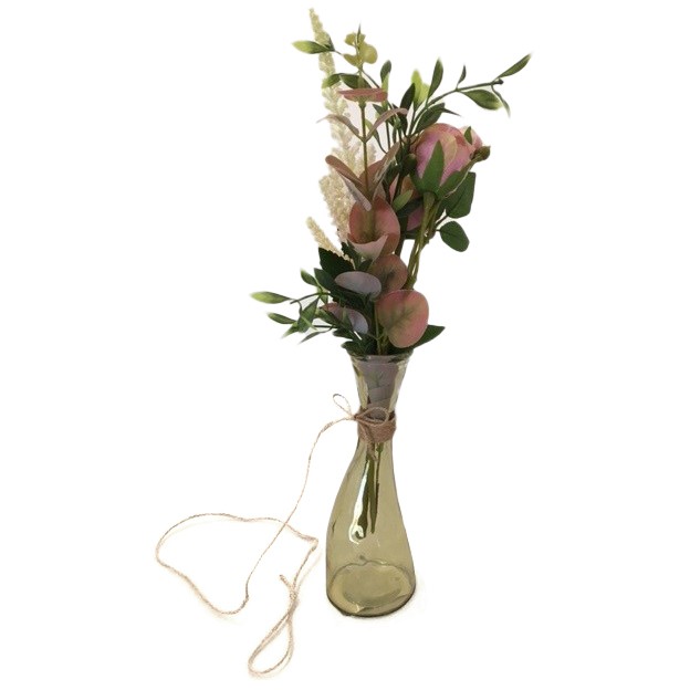 Váza sklo vlnka s dekorací pověsit Mix b | Dekorace